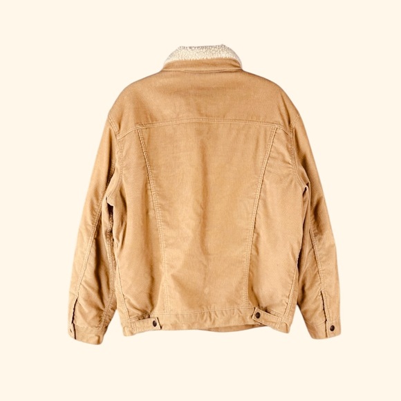 Levi’s Men’s Classic Corduroy Sherpa-Lined Trucker Jacket - Size XL Field of Rye - Picture 4 of 13